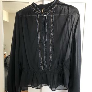 Free People Embellished Blouse NWOT